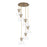 Innovations Newton-C 6Lt 8" CM Pendant, 14" Cpy, BS/CL - 116-410-1PS-BB-G411-8CL