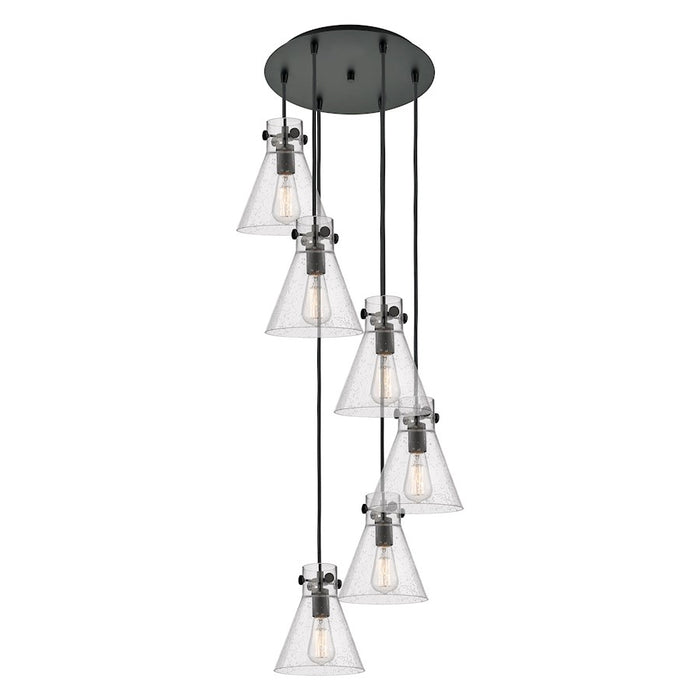 Innovations Newton-C 6Lt 8" CM Pendant, 14" Cpy, B/SD - 116-410-1PS-BK-G411-8SDY