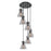 Innovations Newton-C 6Lt 8" CM Pendant, 14" Cpy, BK/SM - 116-410-1PS-BK-G411-8SM