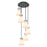 Innovations Newton-C 6Lt 8" CM Pendant, 14" Cpy, BK/WH - 116-410-1PS-BK-G411-8WH
