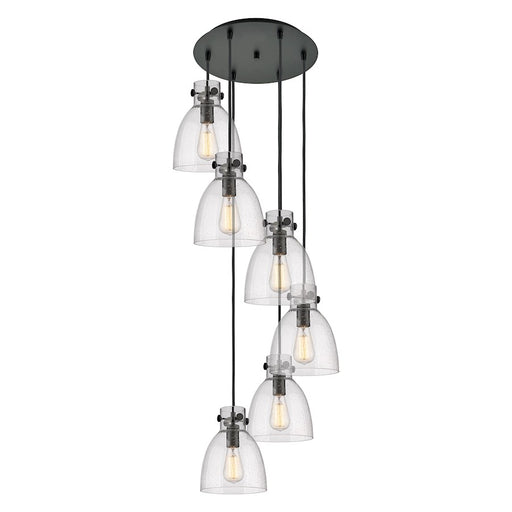 Innovations Newton-B 6Lt 8" CM Pendant, 14" Cpy, B/SD - 116-410-1PS-BK-G412-8SDY