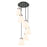 Innovations Newton-B 6Lt 8" CM Pendant, 14" Cpy, BK/WH - 116-410-1PS-BK-G412-8WH