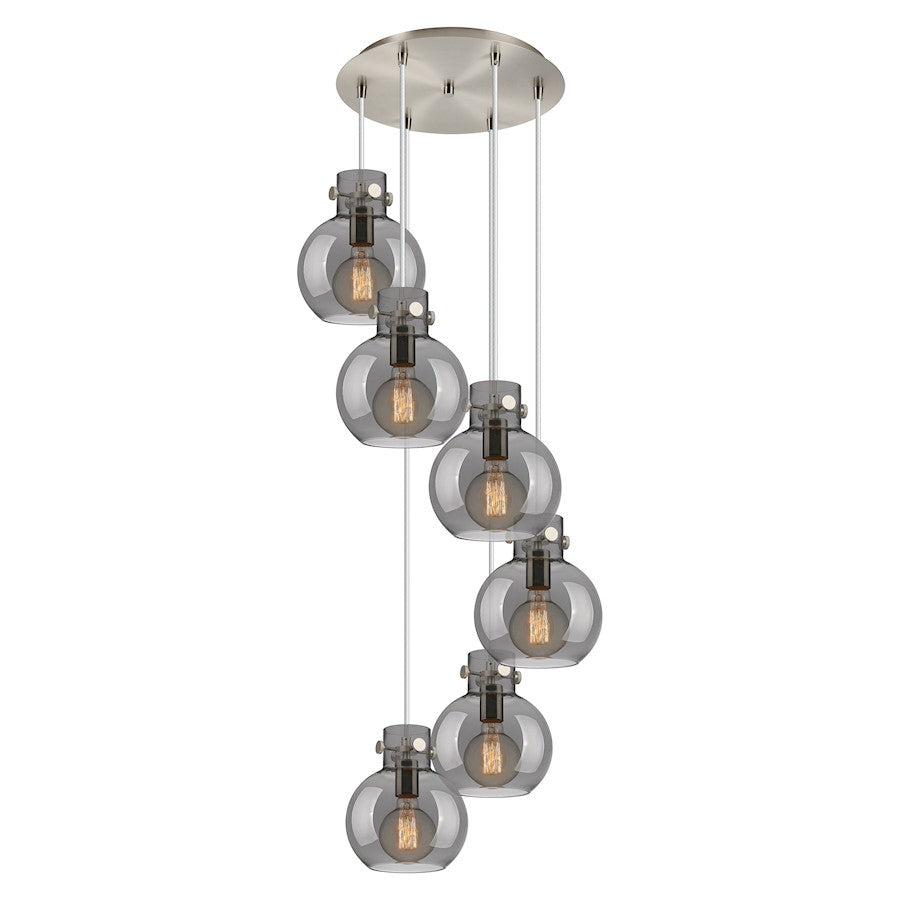 Innovations Newton-S 6Lt 8" CM Pendant, 14" Cpy, SN/SM - 116-410-1PS-SN-G410-8SM