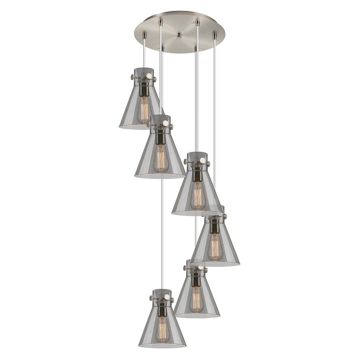 Innovations Newton-C 6Lt 8" CM Pendant, 14" Cpy, SN/SM - 116-410-1PS-SN-G411-8SM