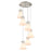 Innovations Newton-C 6Lt 8" CM Pendant, 14" Cpy, SN/WH - 116-410-1PS-SN-G411-8WH