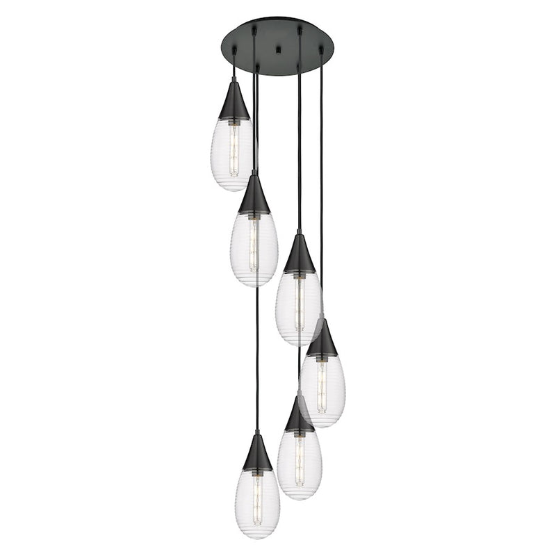 Innovations Malone 6Lt 6" CM Pendant, 14" Cpy, BK/SCL - 116-450-1P-BK-G450-6SCL