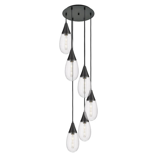 Innovations Malone 6Lt 6" CM Pendant, 14" Cpy, BK/SCL - 116-450-1P-BK-G450-6SCL