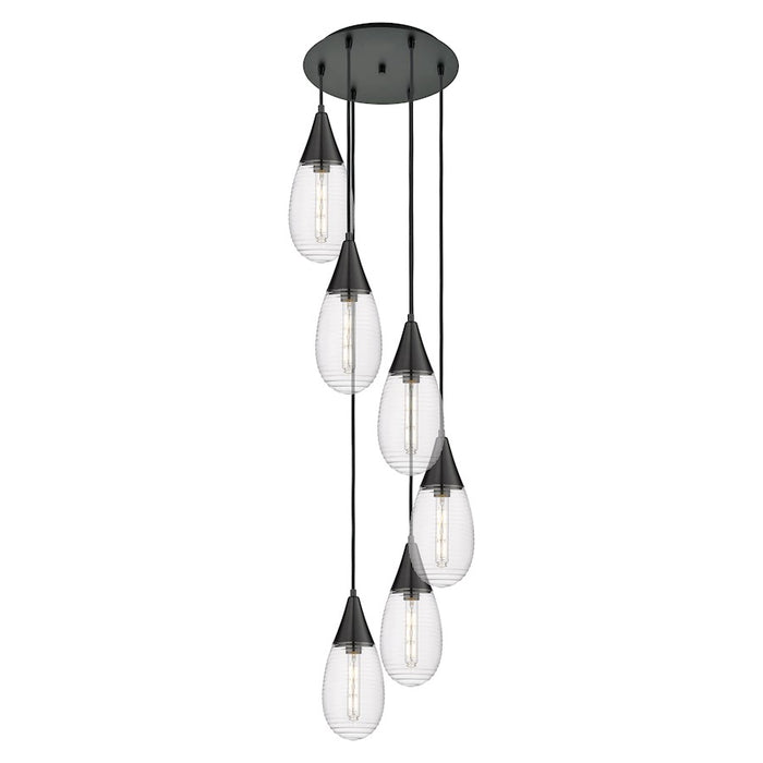 Innovations Malone 6Lt 6" CM Pendant, 14" Cpy, BK/SCL - 116-450-1P-BK-G450-6SCL