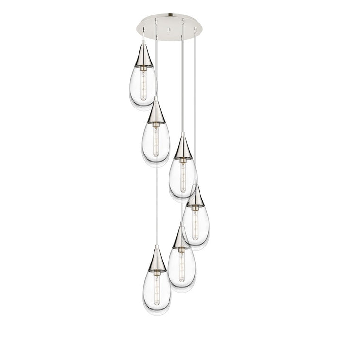 Innovations Malone 6Lt 6" CM Pendant, 14" Canopy, PN/CL - 116-450-1P-PN-G450-6CL
