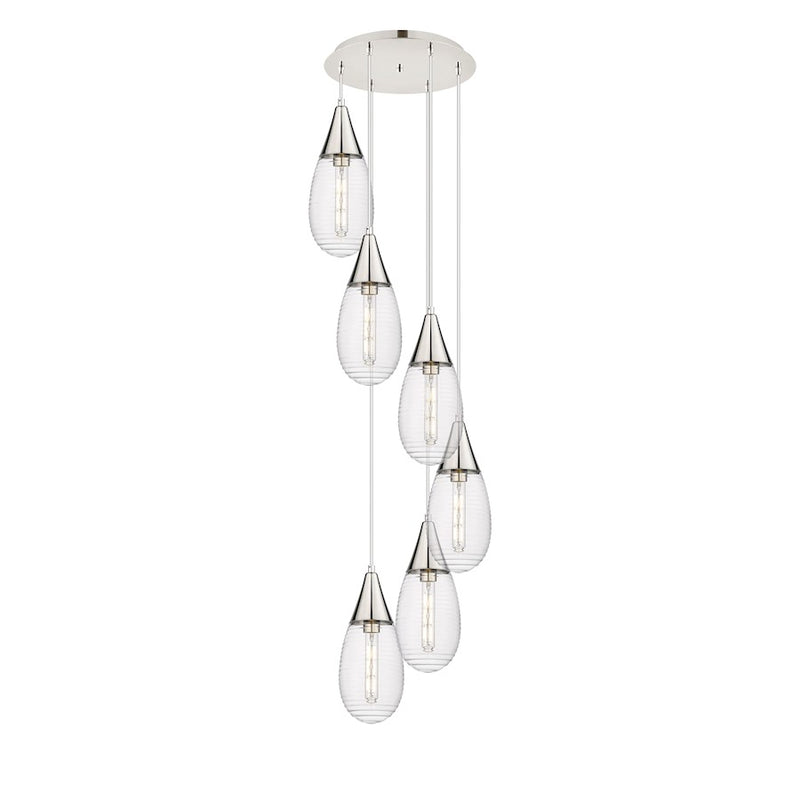 Innovations Malone 6Lt 6" CM Pendant, 14" Cpy, PN/SCL - 116-450-1P-PN-G450-6SCL