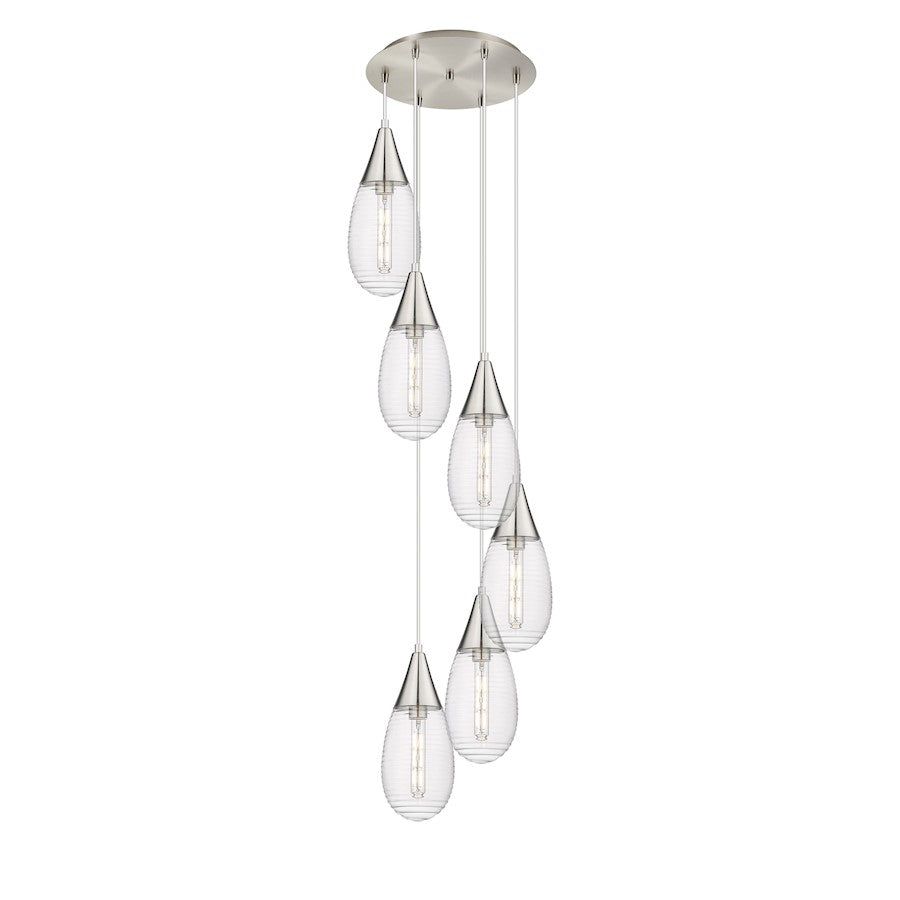 Innovations Malone 6Lt 6" CM Pendant, 14" Cpy, SN/SCL - 116-450-1P-SN-G450-6SCL