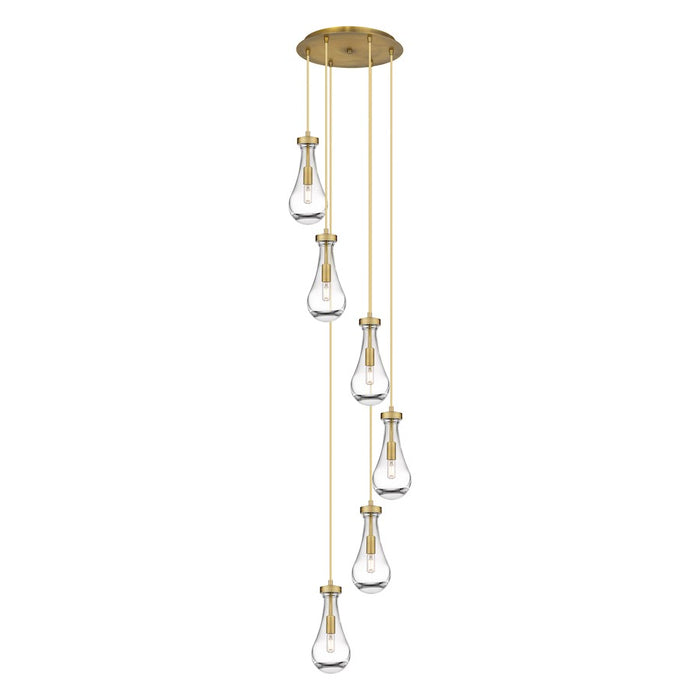 Innovations Owego 6Lt 5" CM Pendant, 14" Canopy, BS/CL - 116-451-1P-BB-G451-5CL