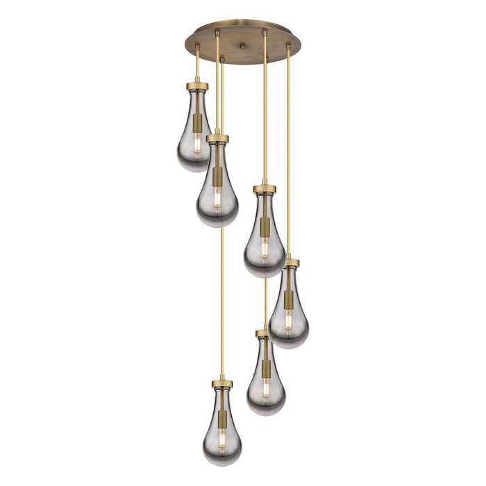Innovations Owego 6Lt 5" CM Pendant, 14" Canopy, BS/SM - 116-451-1P-BB-G451-5SM