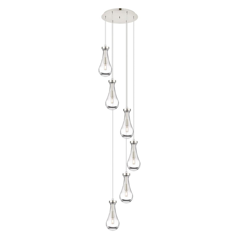 Innovations Owego 6Lt 5" CM Pendant, 14" Canopy, PN/CL - 116-451-1P-PN-G451-5CL