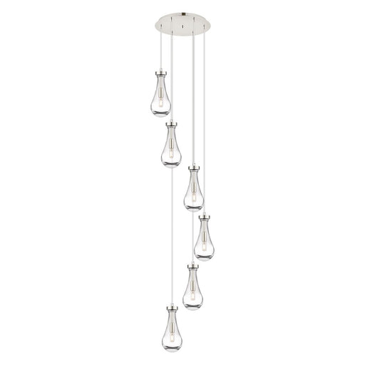Innovations Owego 6Lt 5" CM Pendant, 14" Canopy, PN/CL - 116-451-1P-PN-G451-5CL