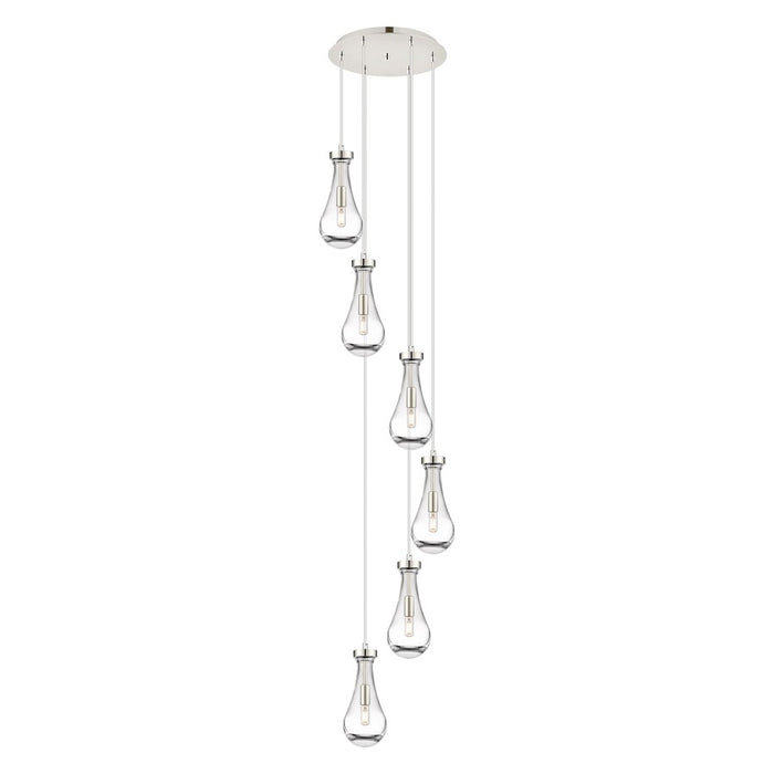 Innovations Owego 6Lt 5" CM Pendant, 14" Canopy, PN/CL - 116-451-1P-PN-G451-5CL