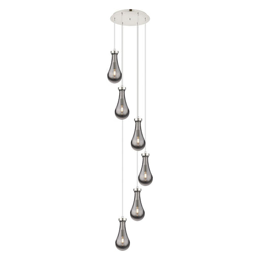 Innovations Owego 6Lt 5" CM Pendant, 14" Canopy, PN/SM - 116-451-1P-PN-G451-5SM