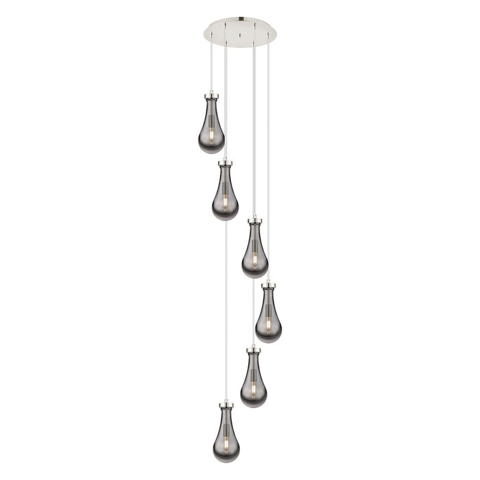 Innovations Owego 6Lt 5" CM Pendant, 14" Canopy, PN/SM - 116-451-1P-PN-G451-5SM
