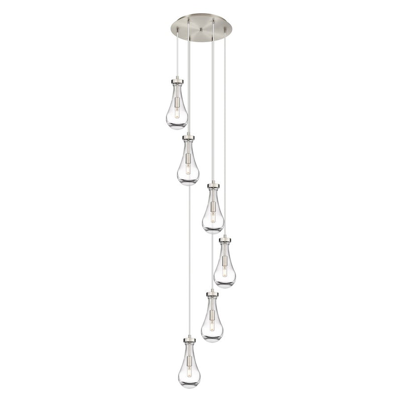 Innovations Owego 6Lt 5" CM Pendant, 14" Canopy, SN/CL - 116-451-1P-SN-G451-5CL