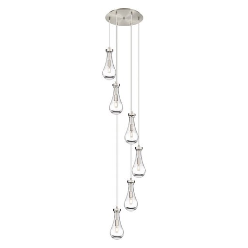 Innovations Owego 6Lt 5" CM Pendant, 14" Canopy, SN/CL - 116-451-1P-SN-G451-5CL