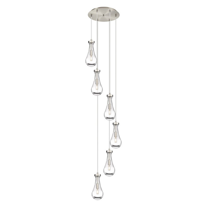 Innovations Owego 6Lt 5" CM Pendant, 14" Canopy, SN/CL - 116-451-1P-SN-G451-5CL