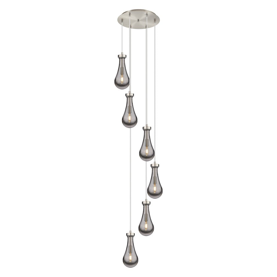 Innovations Owego 6Lt 5" CM Pendant, 14" Canopy, SN/SM - 116-451-1P-SN-G451-5SM