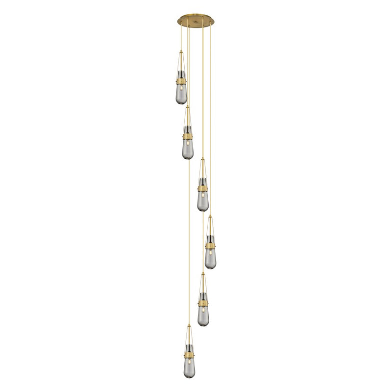 Innovations Milan 6Lt 4" CM Pendant, 14" Canopy, BS/SM - 116-452-1P-BB-G452-4SM