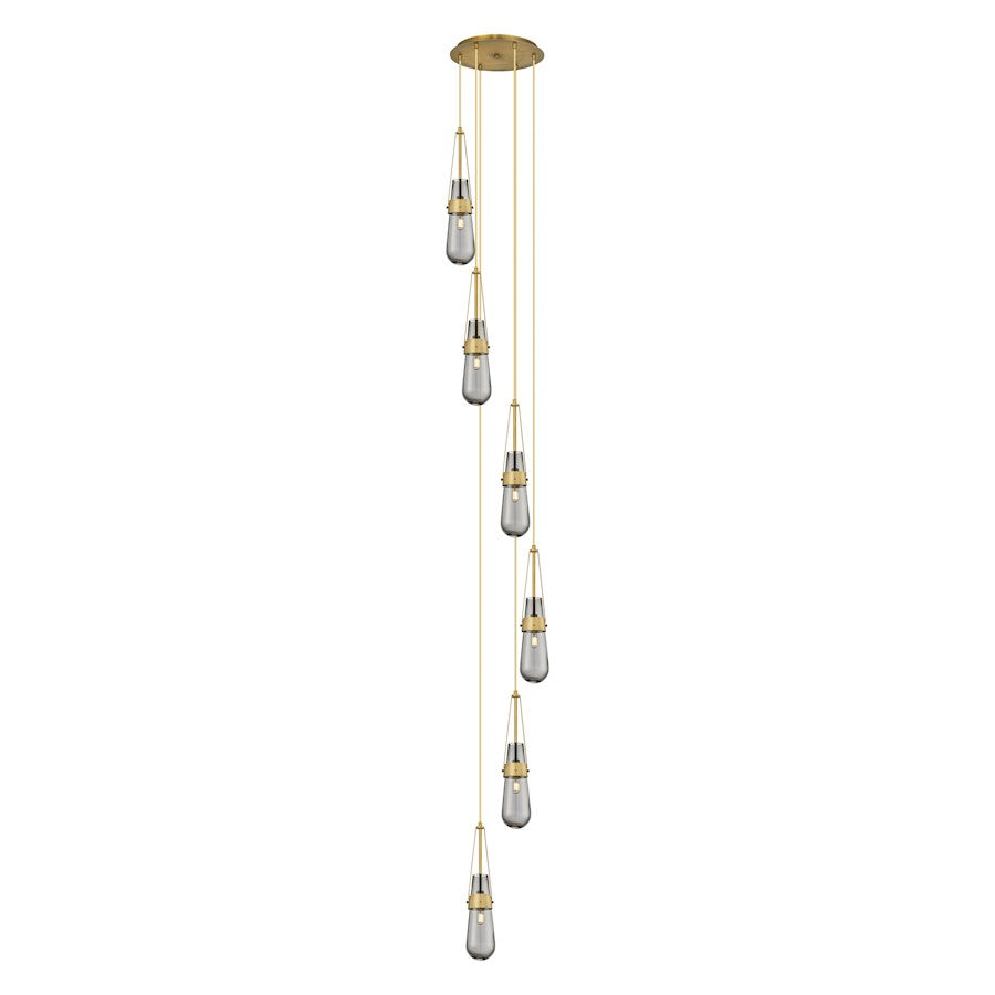 Innovations Milan 6Lt 4" CM Pendant, 14" Canopy, BS/SM - 116-452-1P-BB-G452-4SM