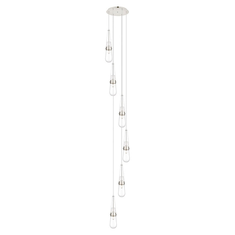Innovations Milan 6Lt 4" CM Pendant, 14" Canopy, PN/CL - 116-452-1P-PN-G452-4CL