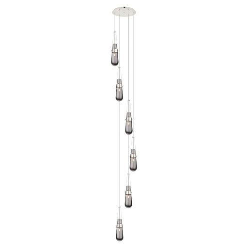 Innovations Milan 6Lt 4" CM Pendant, 14" Canopy, PN/SM - 116-452-1P-PN-G452-4SM