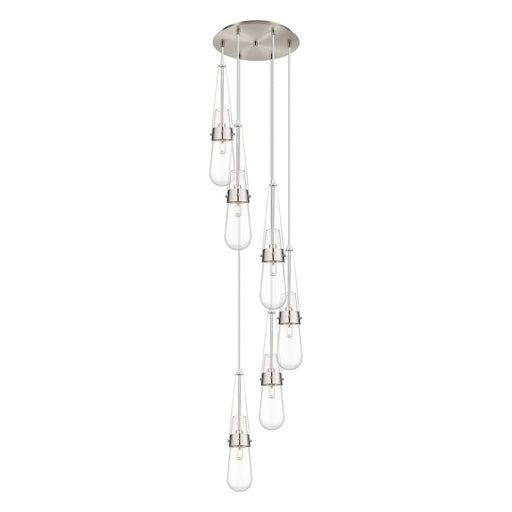Innovations Milan 6Lt 4" CM Pendant, 14" Canopy, SN/CL - 116-452-1P-SN-G452-4CL