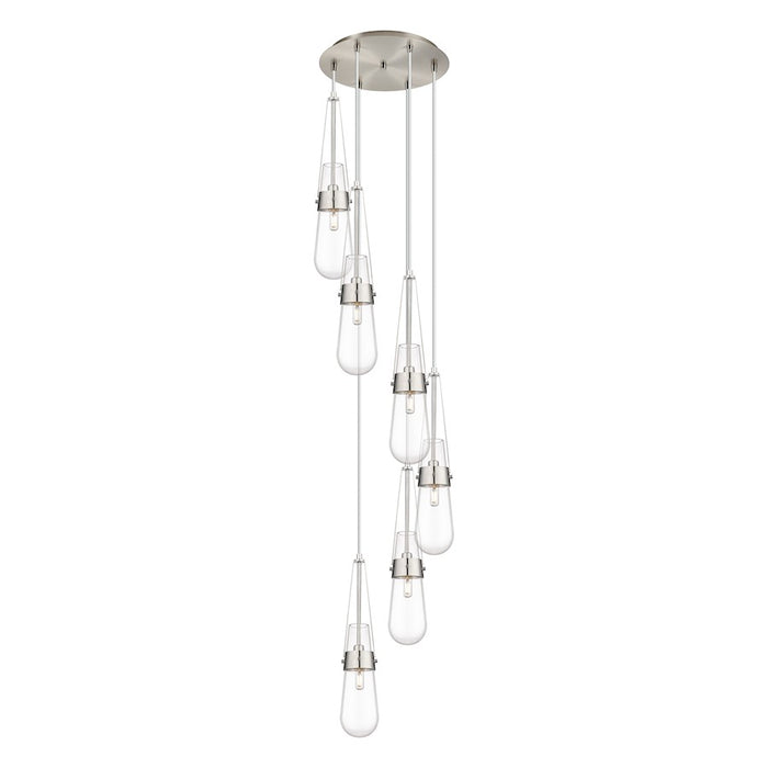 Innovations Milan 6Lt 4" CM Pendant, 14" Canopy, SN/CL - 116-452-1P-SN-G452-4CL