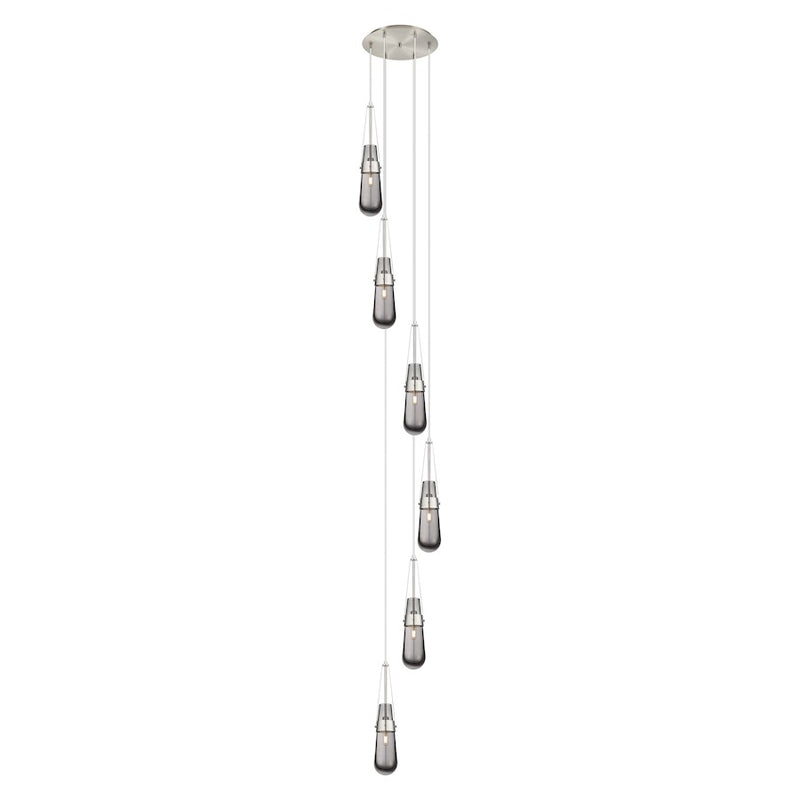 Innovations Milan 6Lt 4" CM Pendant, 14" Canopy, SN/SM - 116-452-1P-SN-G452-4SM
