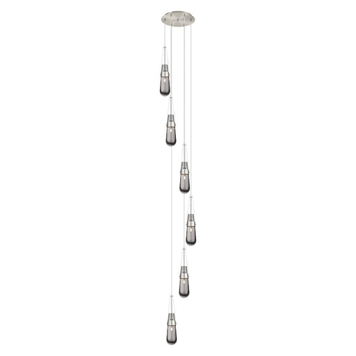 Innovations Milan 6Lt 4" CM Pendant, 14" Canopy, SN/SM - 116-452-1P-SN-G452-4SM