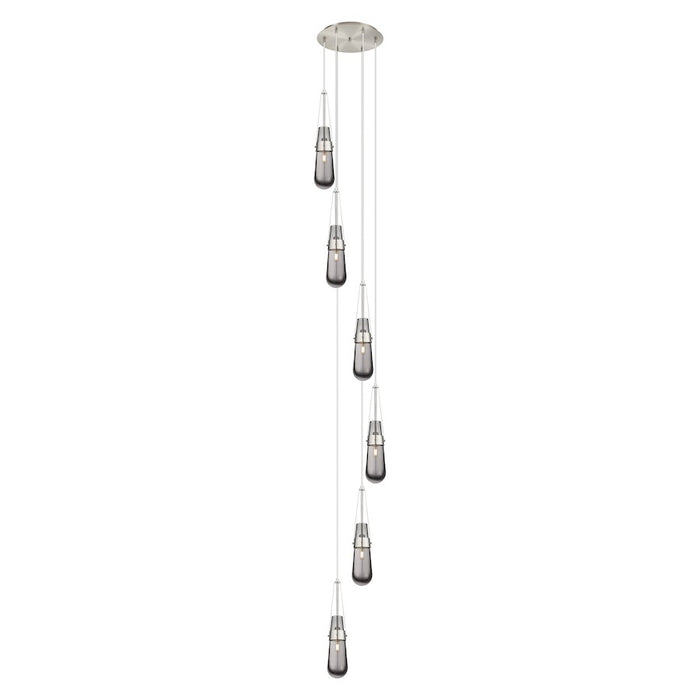Innovations Milan 6Lt 4" CM Pendant, 14" Canopy, SN/SM - 116-452-1P-SN-G452-4SM