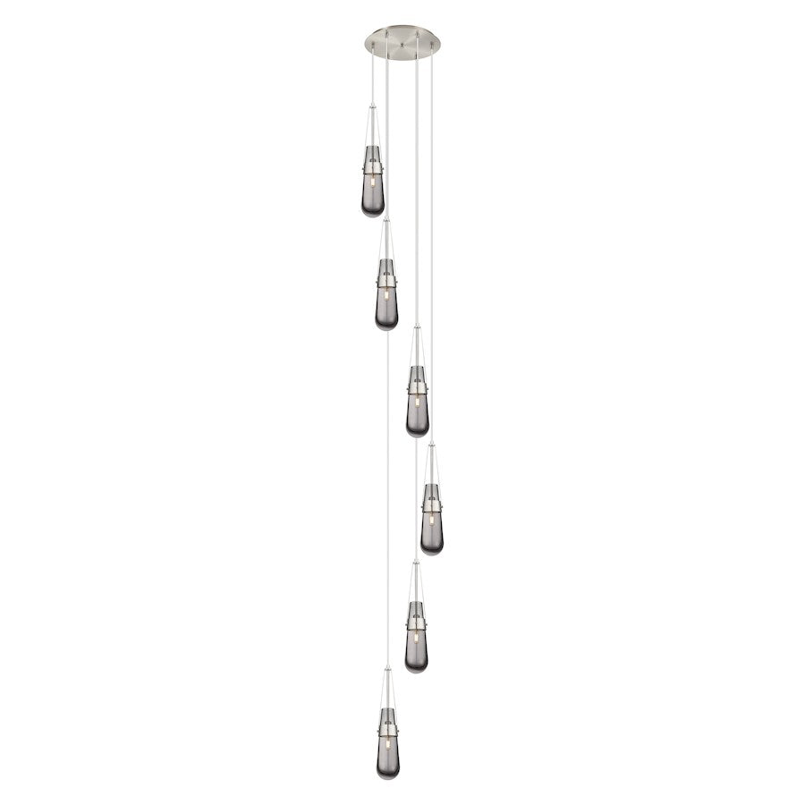 Innovations Milan 6Lt 4" CM Pendant, 14" Canopy, SN/SM - 116-452-1P-SN-G452-4SM