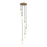 Innovations Crown Point 6Lt 16" Cord Multi Pendant, BRS/WH - 116B-6P-BB-G434-7WH