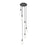 Innovations Crown Point 6Lt 16" Cord Multi Pendant, BK/CL - 116B-6P-BK-G434-7CL