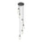 Innovations Crown Point 6Lt 16" Cord Multi Pendant, BK/SD - 116B-6P-BK-G434-7SDY