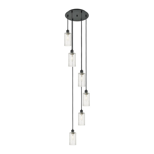 Innovations Crown Point 6Lt 16" Cord Multi Pendant, BK/SD - 116B-6P-BK-G434-7SDY