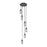 Innovations Crown Point 6Lt 16" Cord Multi Pendant, BK/SM - 116B-6P-BK-G434-7SM