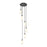 Innovations Crown Point 6Lt 16" Cord Multi Pendant, BK/WH - 116B-6P-BK-G434-7WH