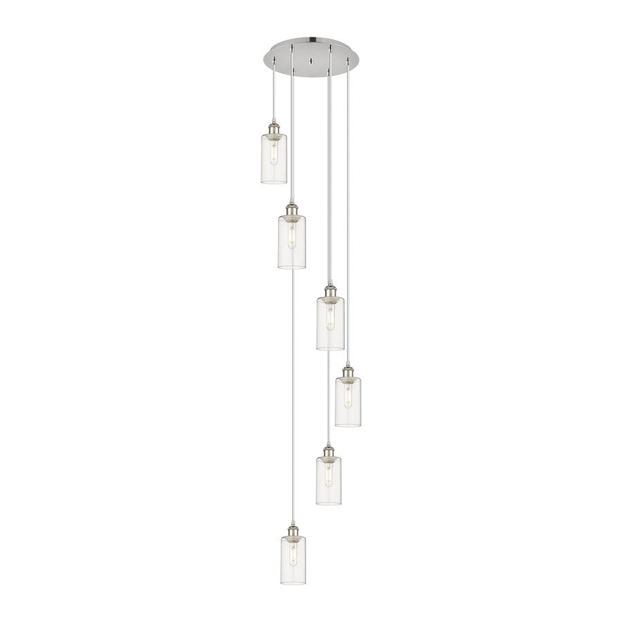 Innovations Crown Point 6Lt 16" Cord Multi Pendant, PN/CL - 116B-6P-PN-G434-7CL
