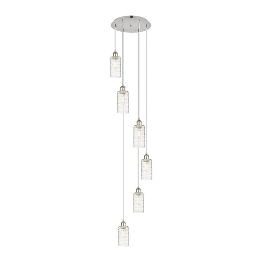 Innovations Crown Point 6Lt 16" Cord Multi Pendant, PN/DS - 116B-6P-PN-G434-7DE