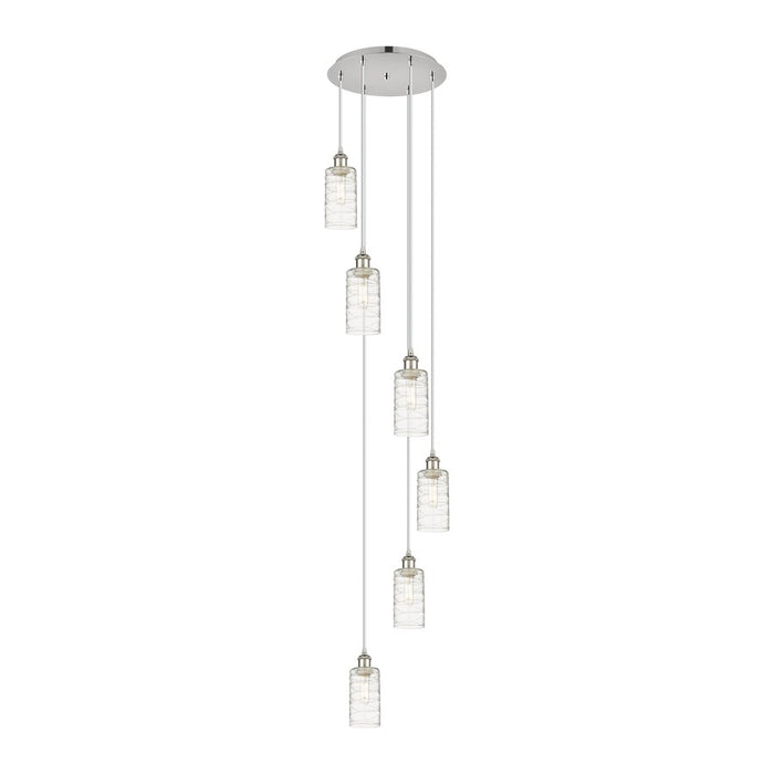 Innovations Crown Point 6Lt 16" Cord Multi Pendant, PN/DS - 116B-6P-PN-G434-7DE