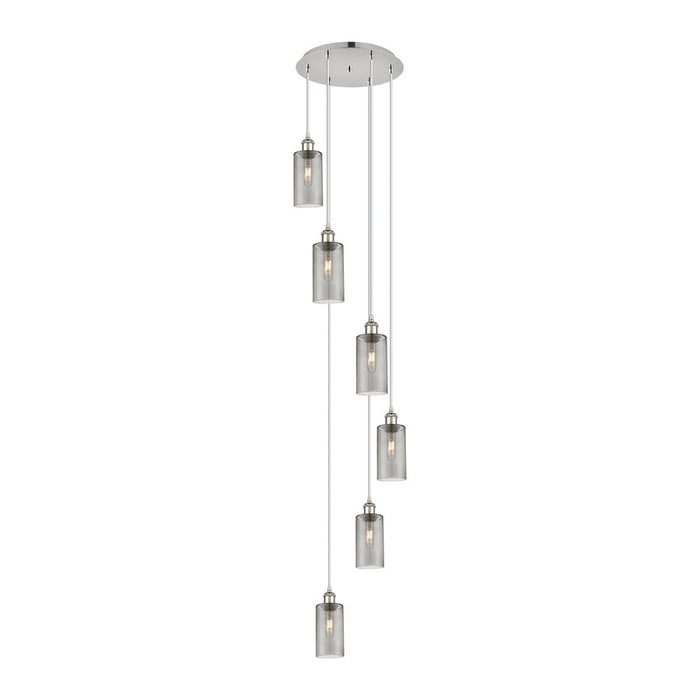 Innovations Crown Point 6Lt 16" Cord Multi Pendant, PN/SM - 116B-6P-PN-G434-7SM