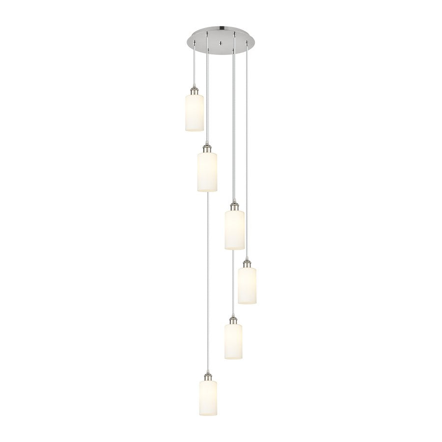 Innovations Crown Point 6Lt 16" Cord Multi Pendant, PN/WH - 116B-6P-PN-G434-7WH