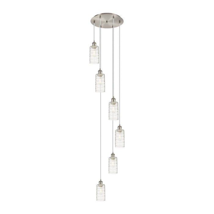 Innovations Crown Point 6Lt 16" Cord Multi Pendant, SN/DS - 116B-6P-SN-G434-7DE