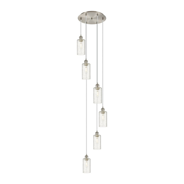 Innovations Crown Point 6Lt 16" Cord Multi Pendant, SN/SD - 116B-6P-SN-G434-7SDY