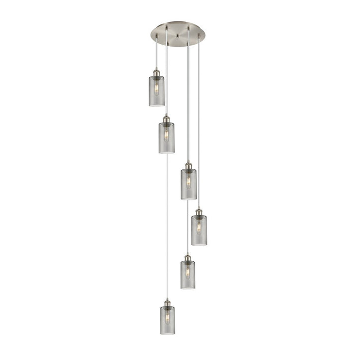 Innovations Crown Point 6Lt 16" Cord Multi Pendant, SN/SM - 116B-6P-SN-G434-7SM
